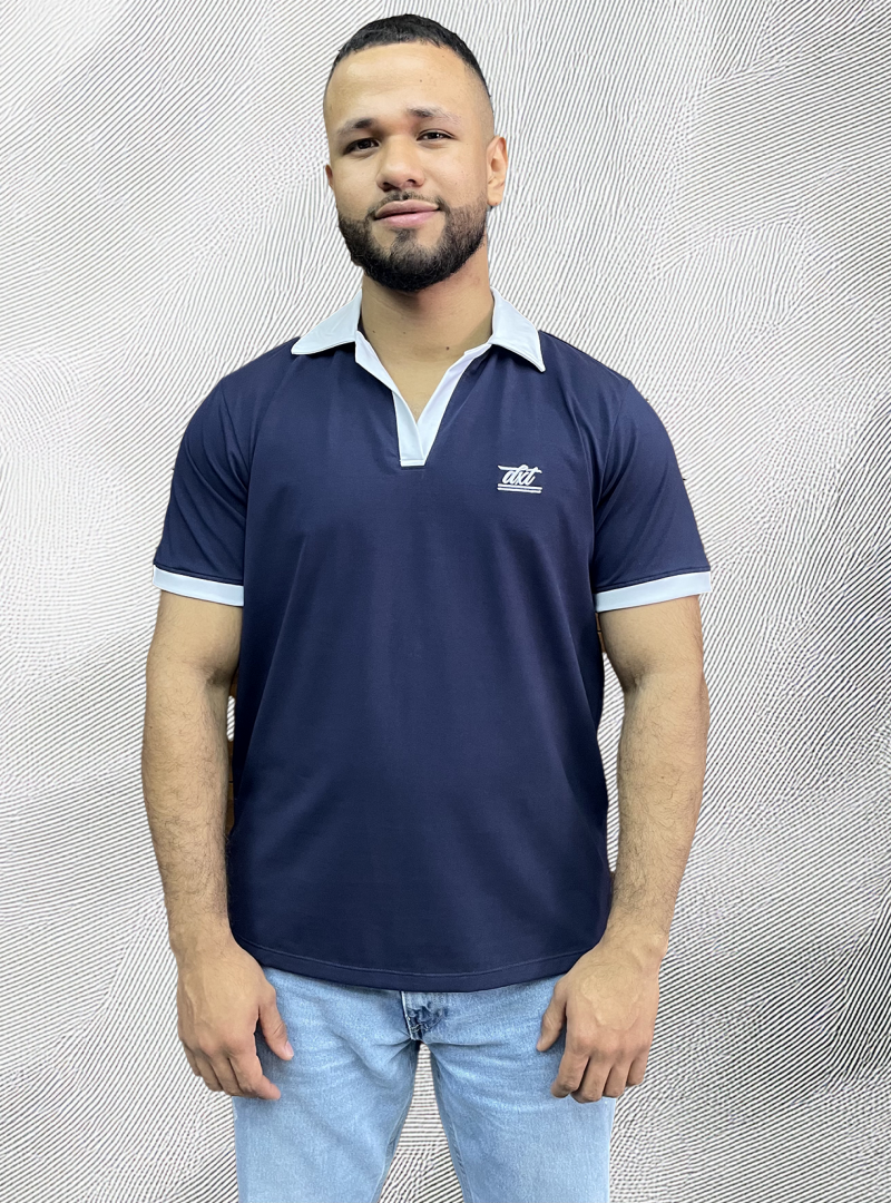 POLO CUELLO SPORT COMBINADO